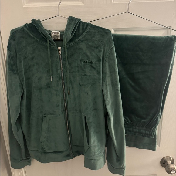 Victoria Secret Pink Velour Set - Picture 1 of 5